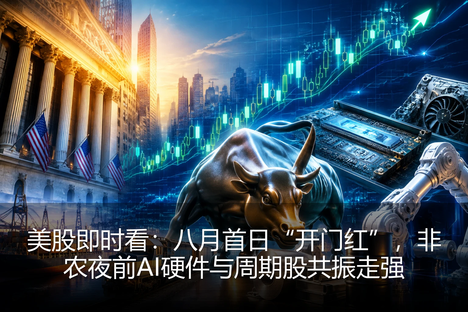 美股即时看：八月首日“开门红”，非农夜前AI硬件与周期股共振走强