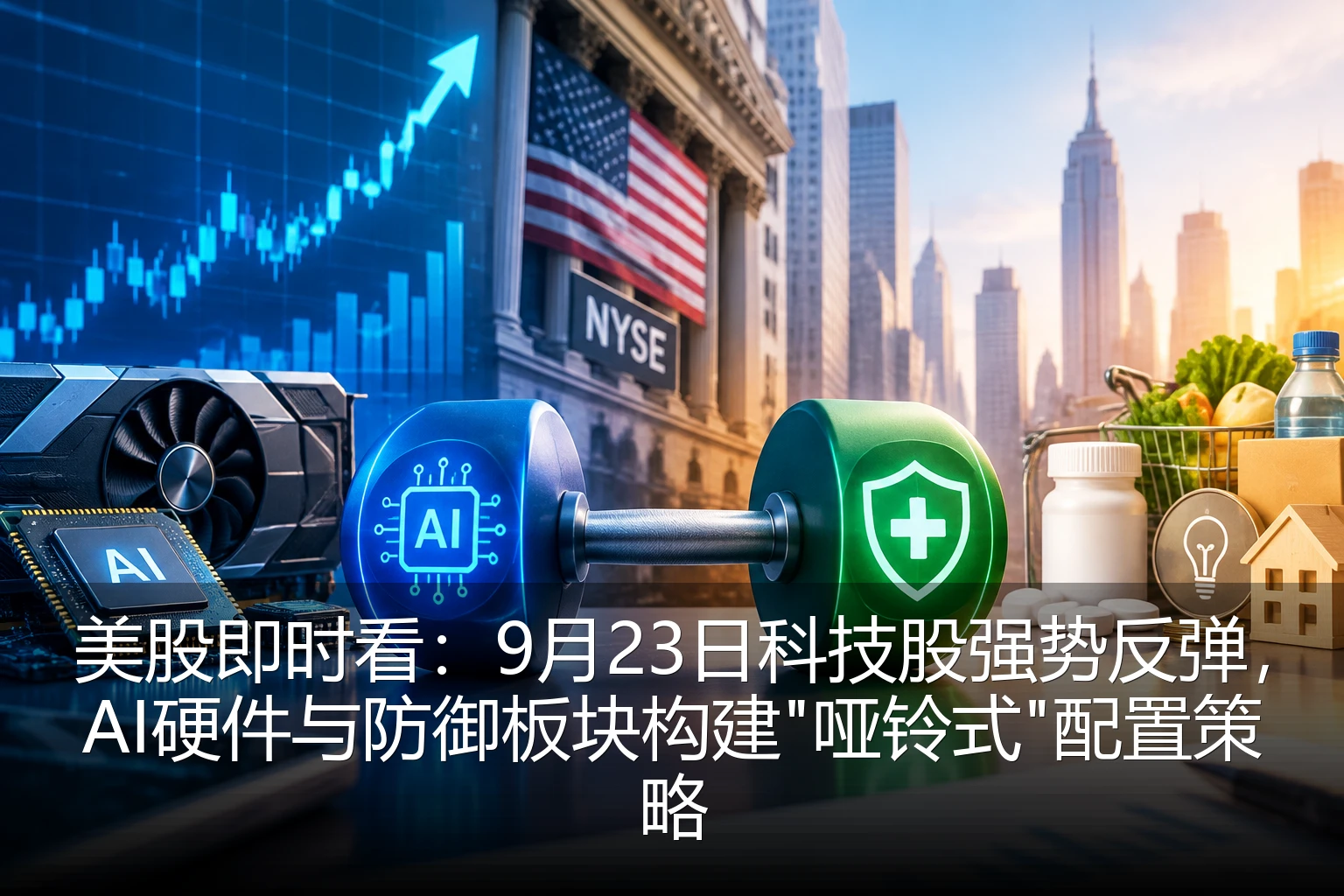 美股即时看：9月23日科技股强势反弹，AI硬件与防御板块构建